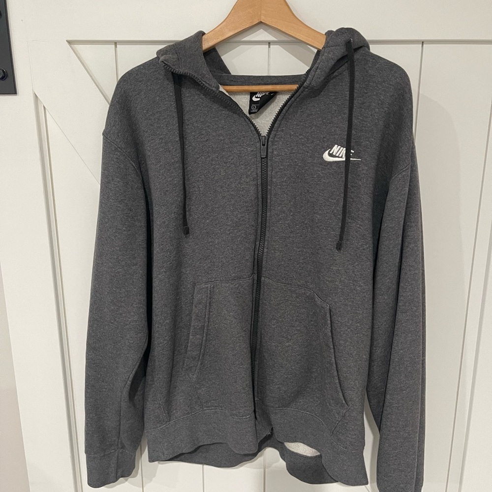 Nike Men's Dark Gray Zip-Up Sweater